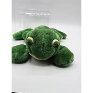 Jerry Elsner Plush Green Frog Toad Croaks Stuffed Animal Vintage Plush Toy 11"